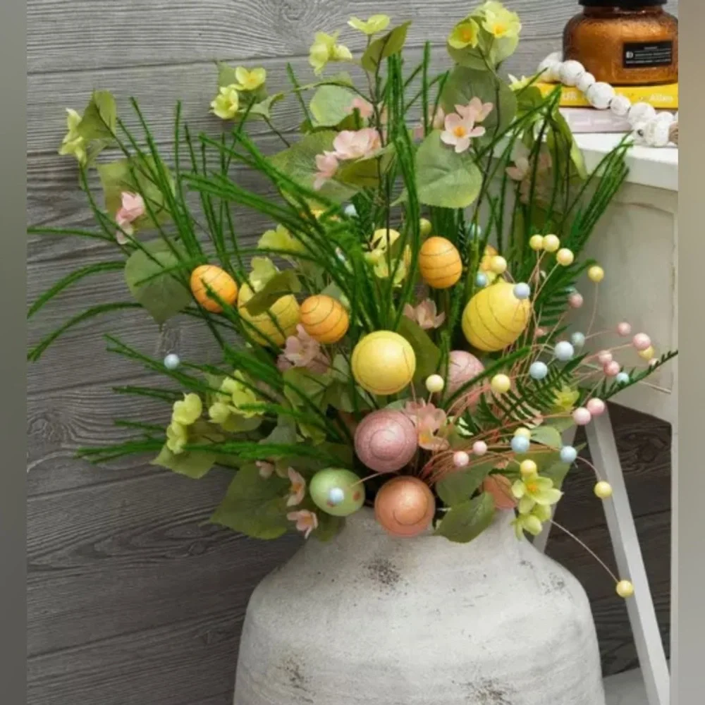 🌸NEW HOBBY LOBBY Glitter Egg & Blossom Spray Springtime Easter.